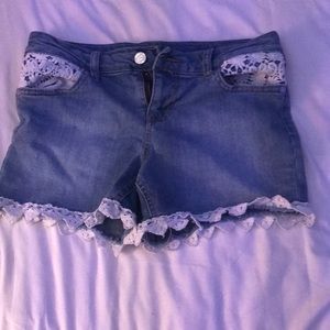Girls Denim Shorts with Design